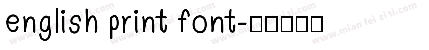 english print font字体转换